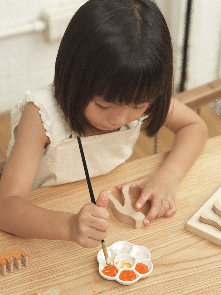 動物拼圖木頭 馴鹿